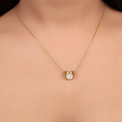 Bradiya Luxury Cylinder Pearl Necklace - Anti-Tarnish - Bradiya