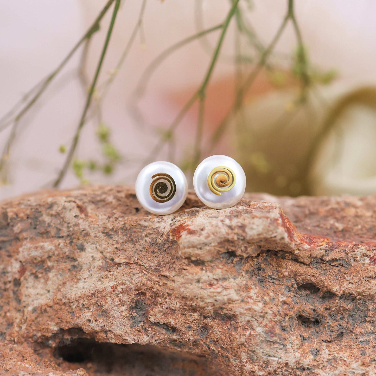 Spira Moti Earring Studs - Waterproof - Bradiya