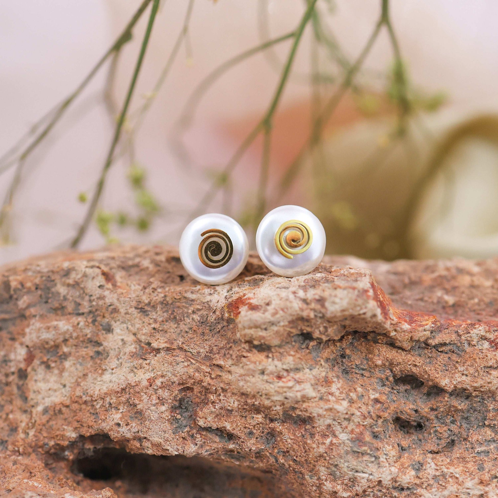 Spira Moti Earring Studs - Waterproof - Bradiya
