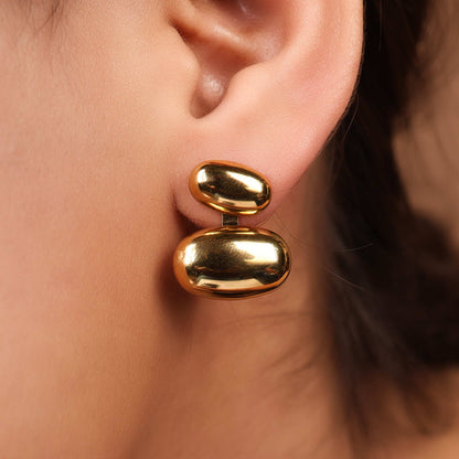 Golden Bean Bliss Earrings - Bradiya