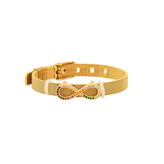 18Kt Infinity Symbol Gold Bracelets - Bradiya