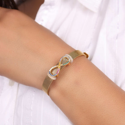 18Kt Infinity Symbol Gold Bracelets - Bradiya